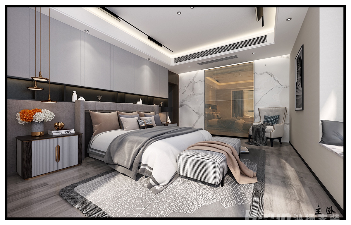 奧園神農(nóng)養(yǎng)生城180㎡雅致現(xiàn)代大平層 裝修案例效果圖-16