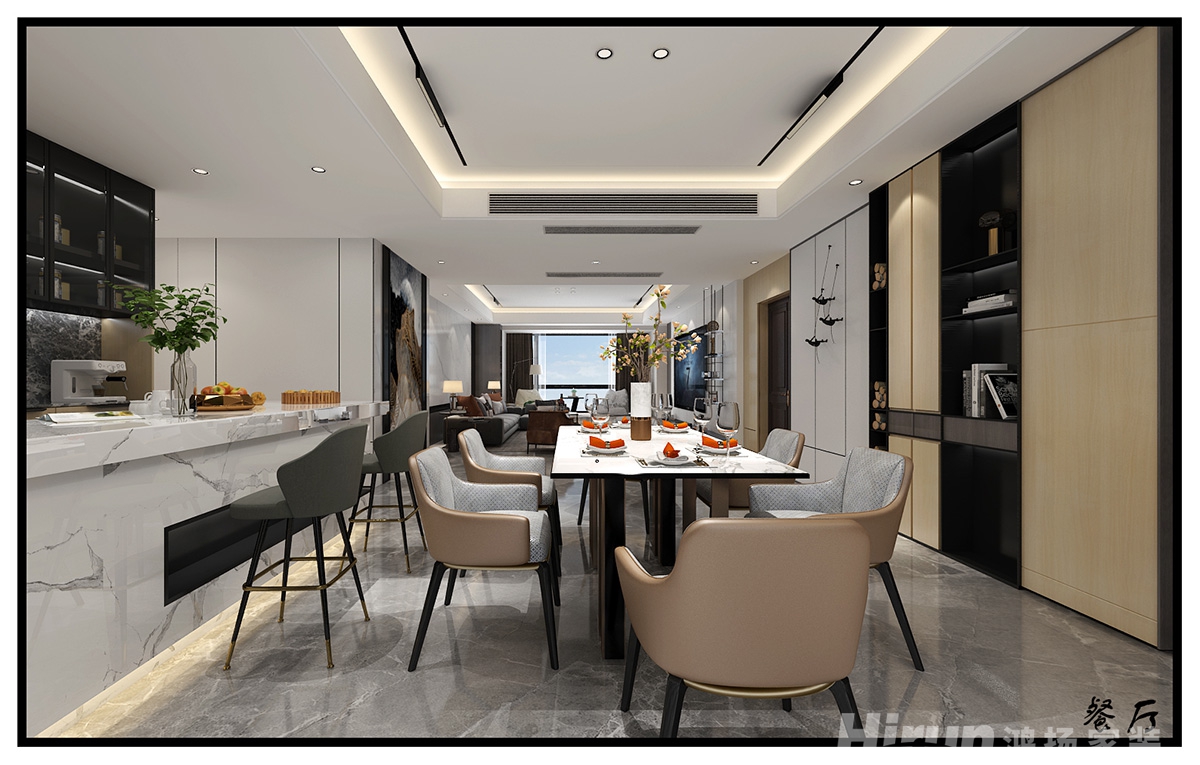 奧園神農(nóng)養(yǎng)生城180㎡雅致現(xiàn)代大平層 裝修案例效果圖-5