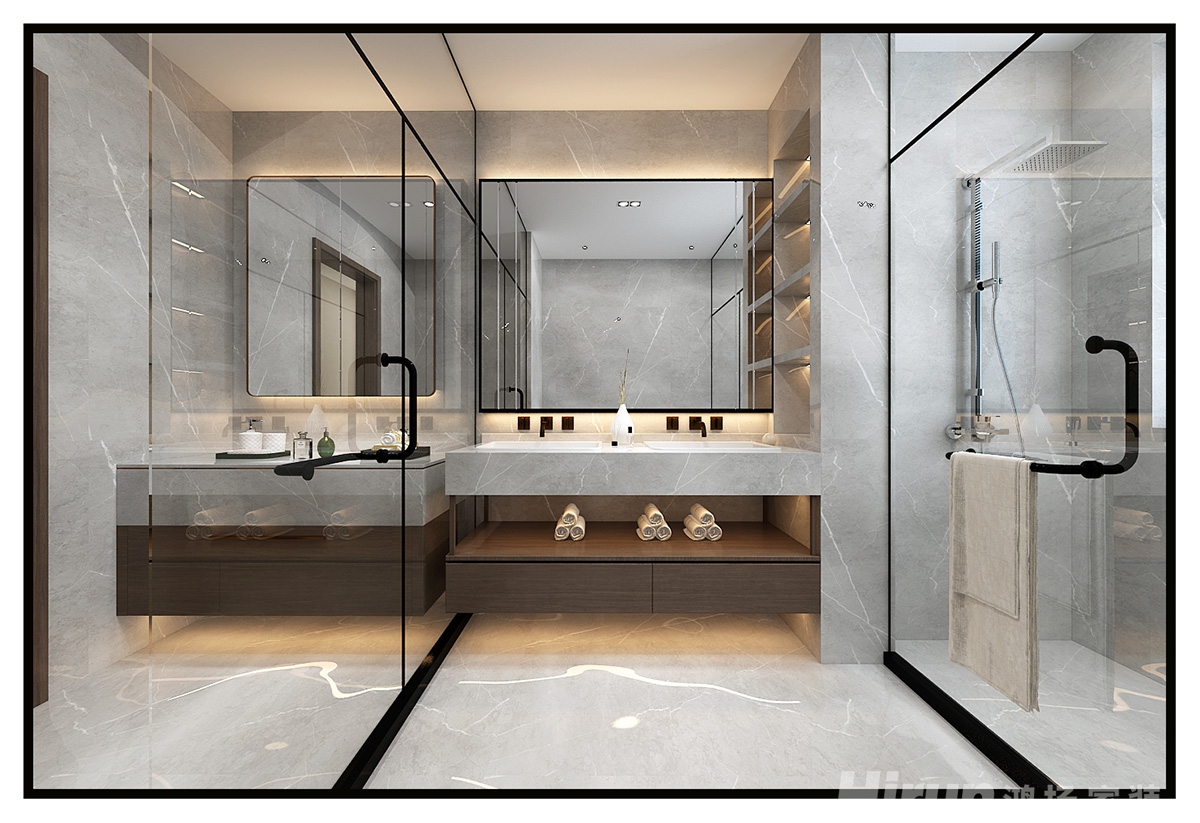 奧園神農(nóng)養(yǎng)生城180㎡雅致現(xiàn)代大平層 裝修案例效果圖-18