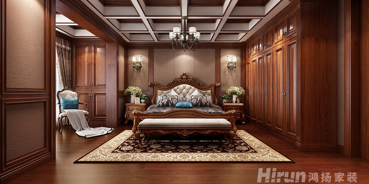 觀沙嘉苑320㎡歐美香頌別墅 裝修案例效果圖-11