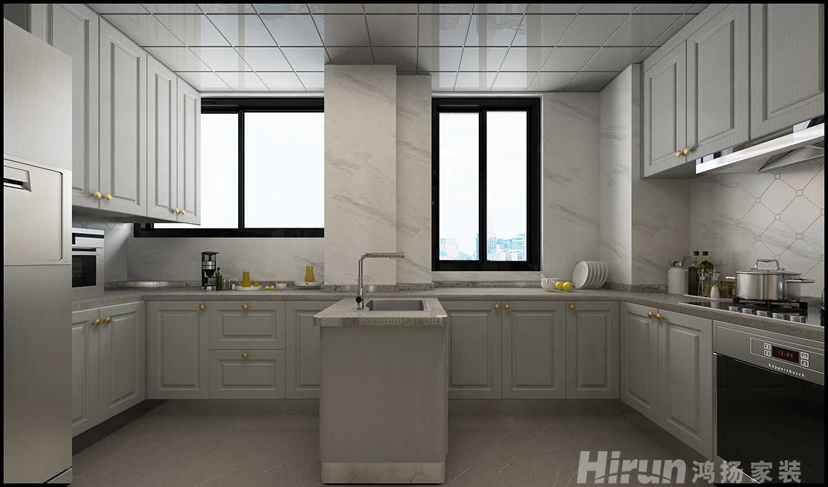 中天恒基萊茵小鎮130㎡輕歐簡美三居室 裝修案例效果圖-7