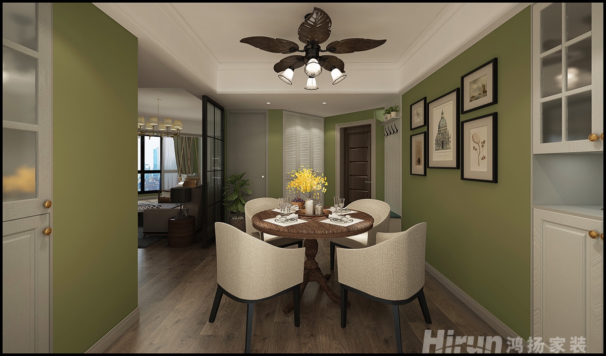 中天恒基萊茵小鎮130㎡輕歐簡美三居室 裝修案例效果圖-10