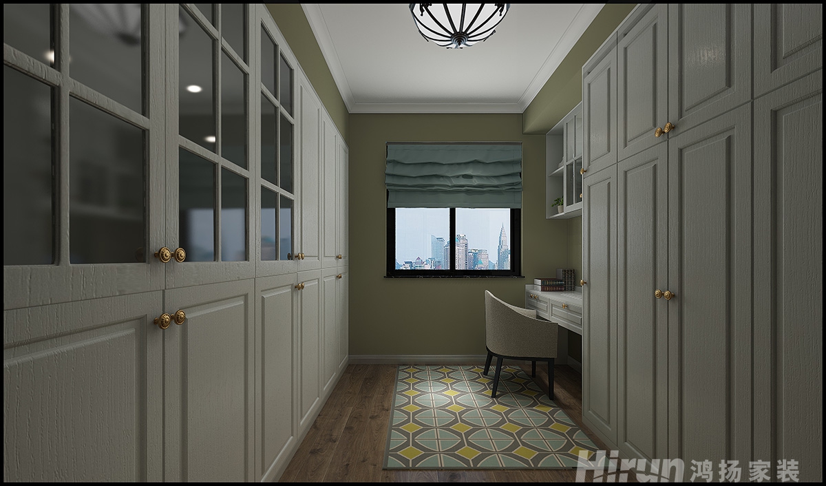 中天恒基萊茵小鎮130㎡輕歐簡美三居室 裝修案例效果圖-3