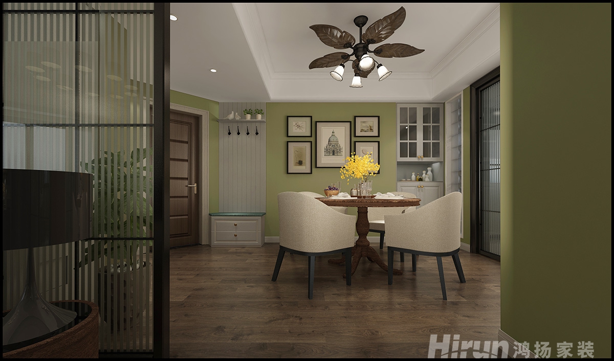 中天恒基萊茵小鎮130㎡輕歐簡美三居室 裝修案例效果圖-4