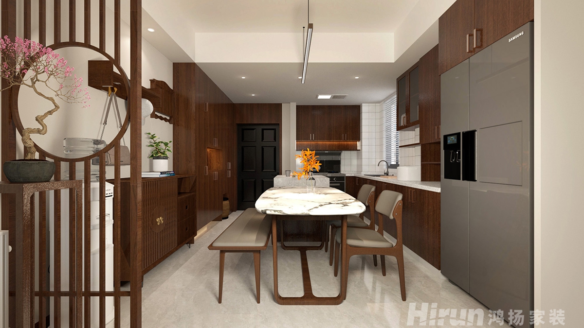 陽光城新城樾府160㎡復合寫意四居室 裝修案例效果圖-1