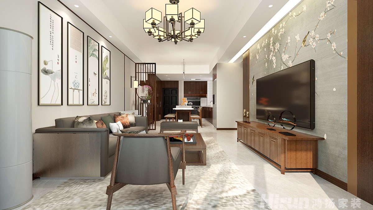 陽光城新城樾府160㎡復合寫意四居室 裝修案例效果圖-4