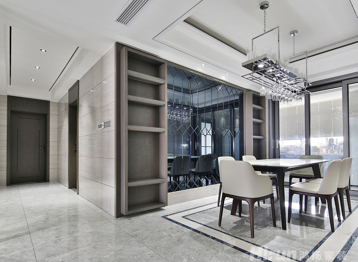 東部美的城200㎡雅致現代四居室 裝修案例實景圖-2