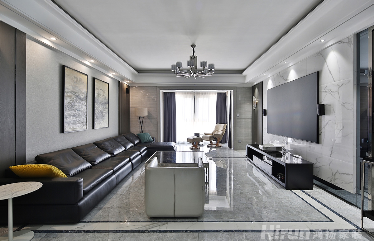 東部美的城200㎡雅致現代四居室 裝修案例實景圖-10