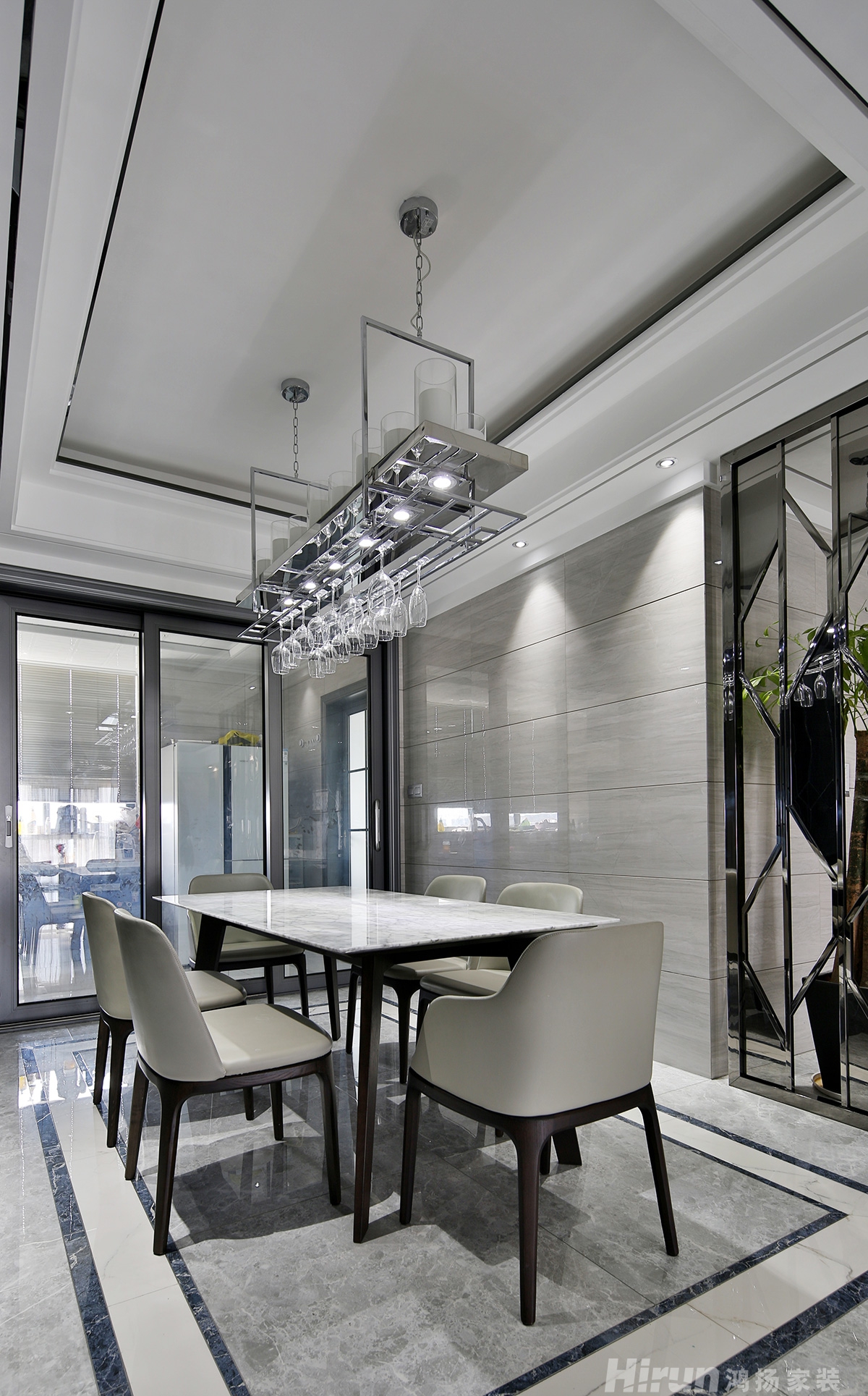 東部美的城200㎡雅致現代四居室 裝修案例實景圖-5