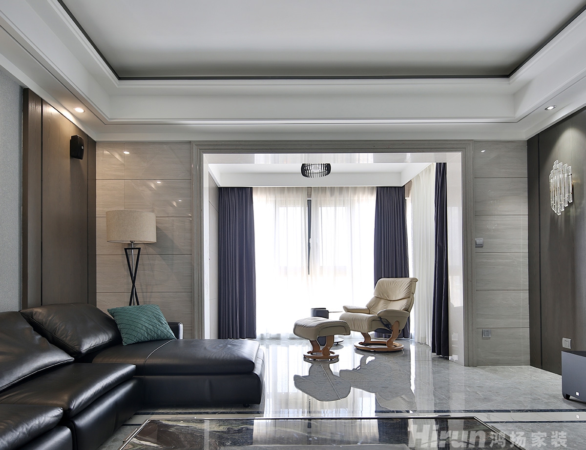 東部美的城200㎡雅致現代四居室 裝修案例實景圖-14