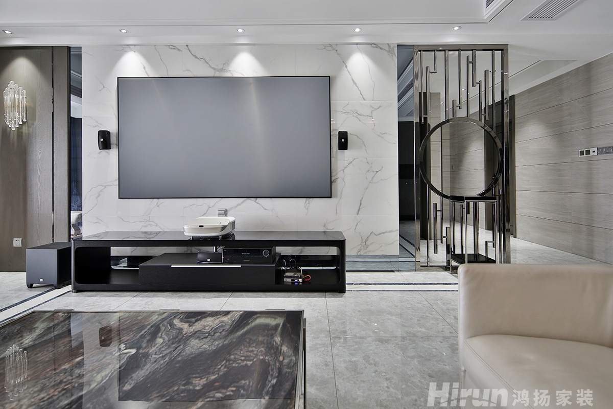 東部美的城200㎡雅致現代四居室 裝修案例實景圖-15