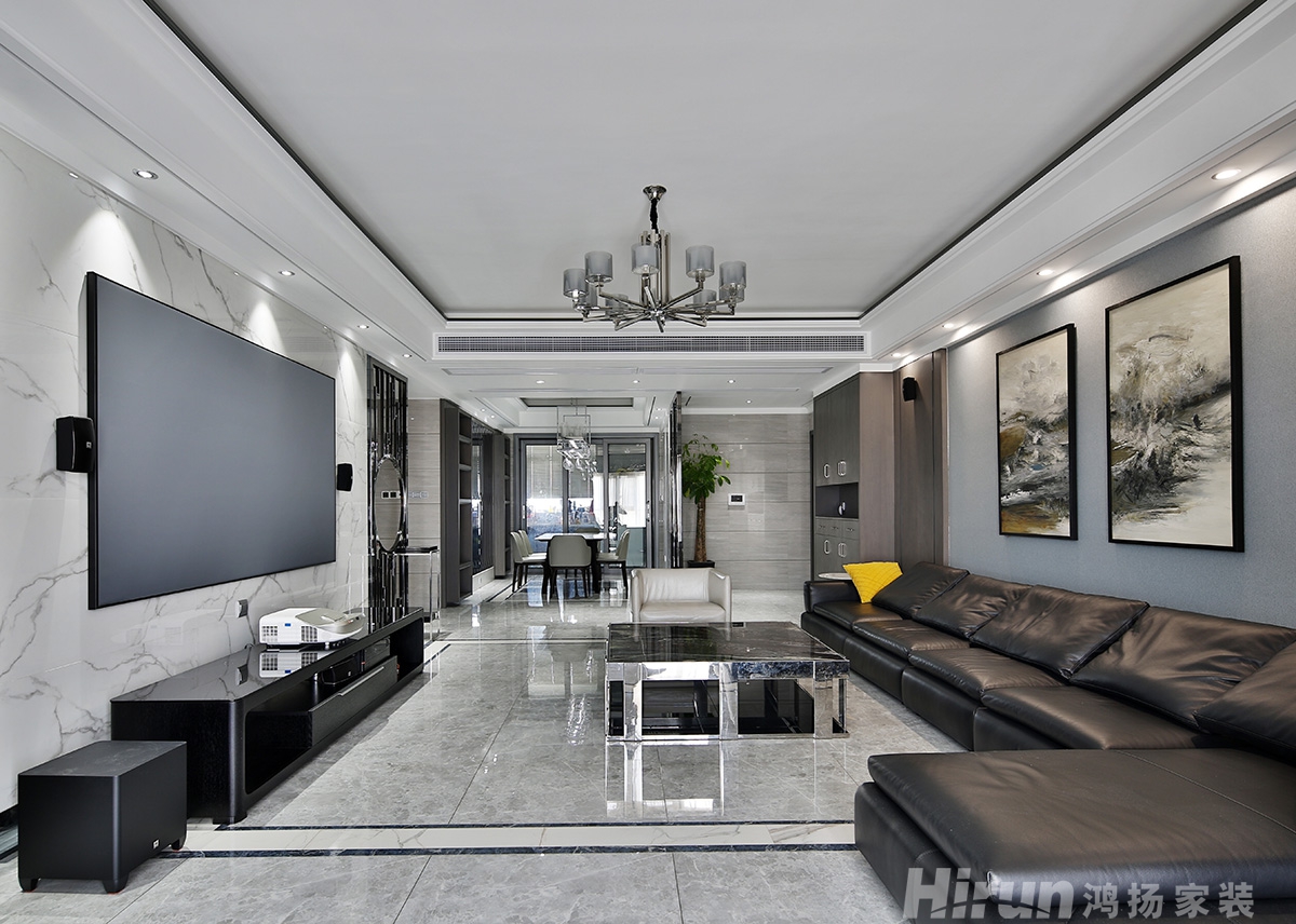 東部美的城200㎡雅致現代四居室 裝修案例實景圖-16