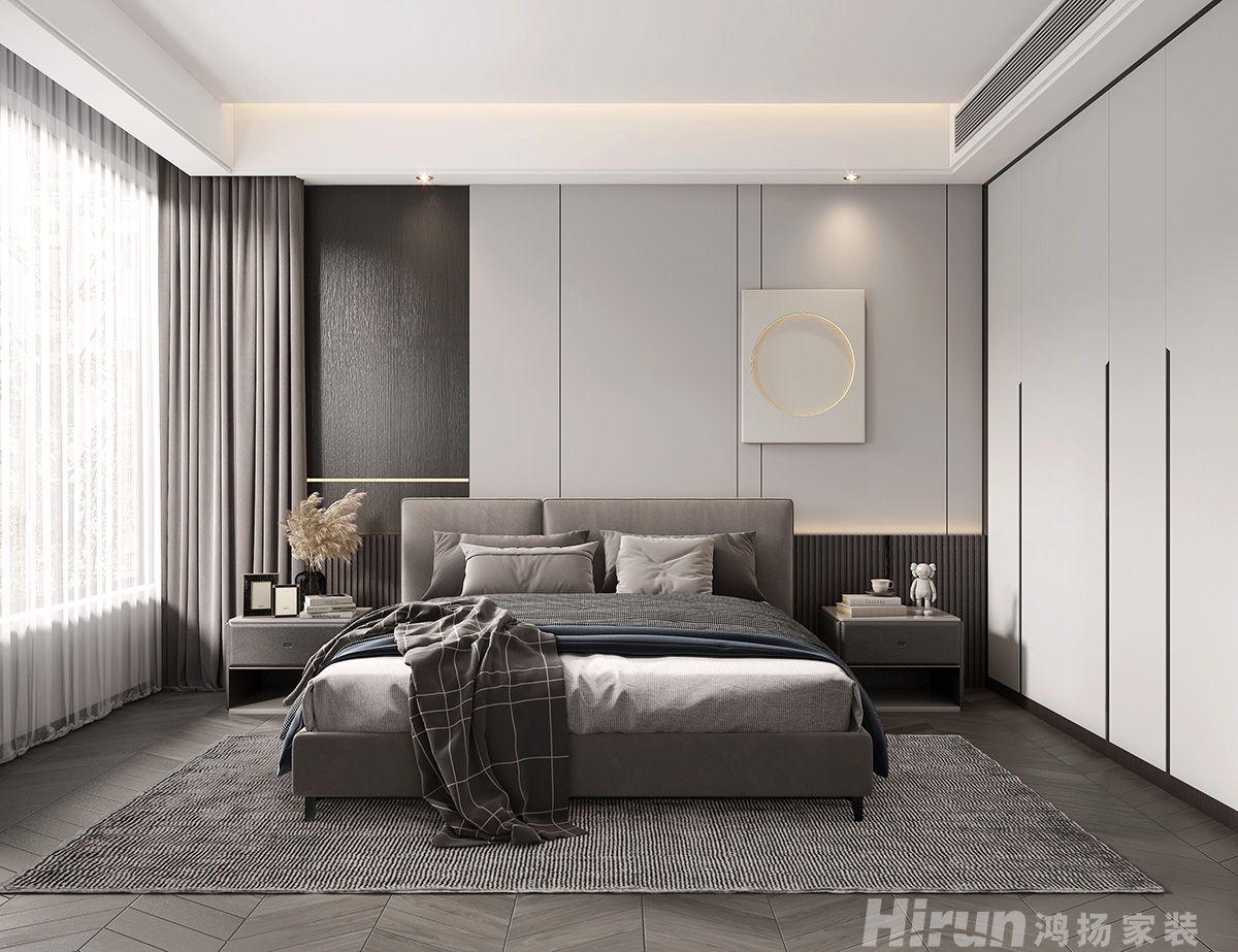 湘銀星城130㎡雅致現代三居室 裝修案例效果圖-4