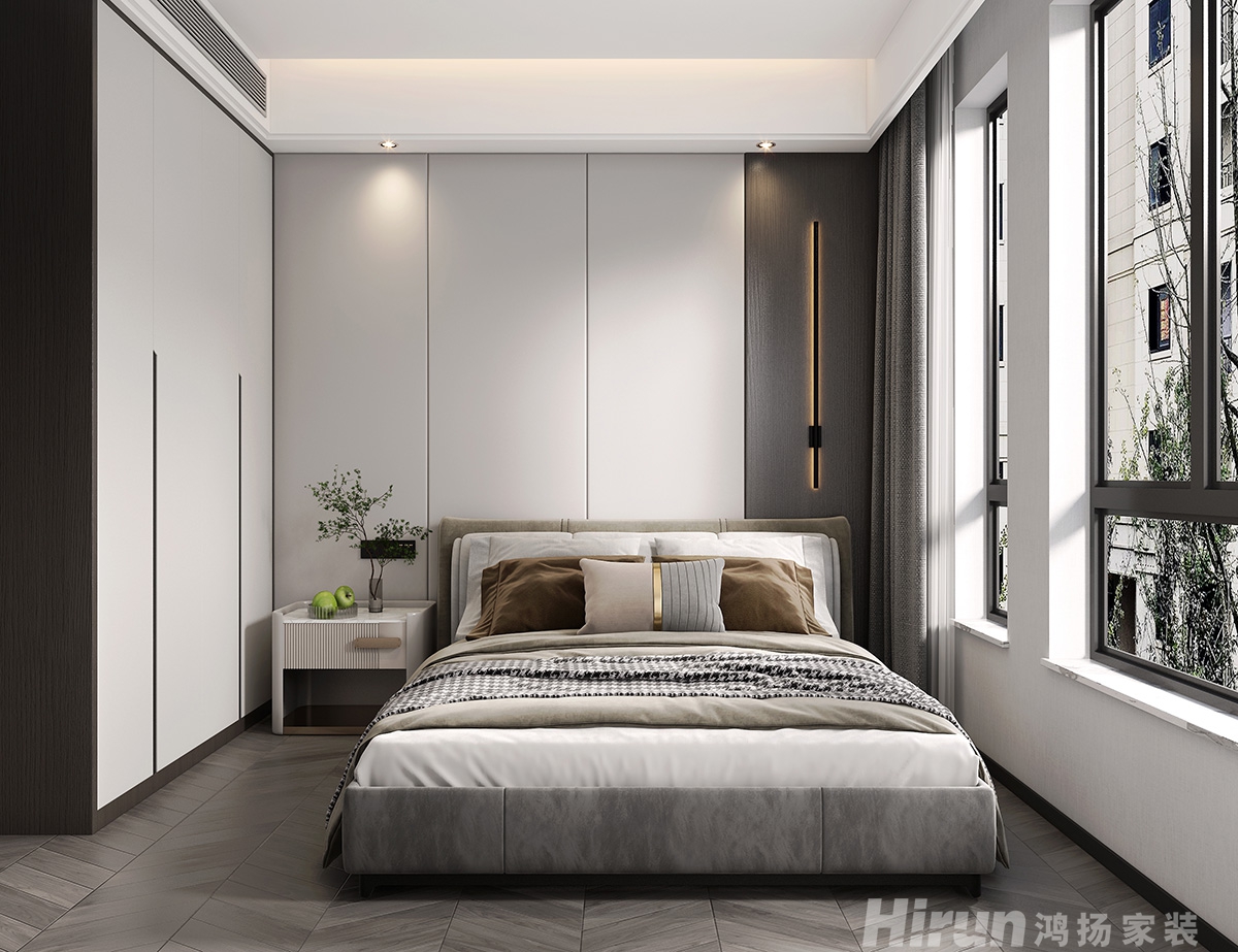 湘銀星城130㎡雅致現代三居室 裝修案例效果圖-6