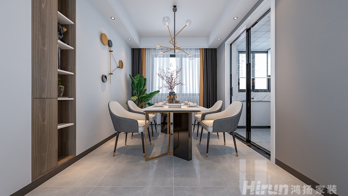 玫瑰園121㎡雅致現代三居室 裝修案例效果圖-1