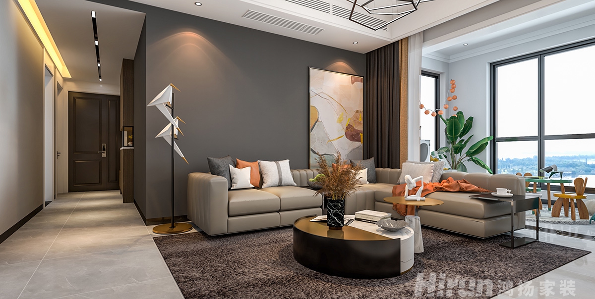 玫瑰園121㎡雅致現代三居室 裝修案例效果圖-4