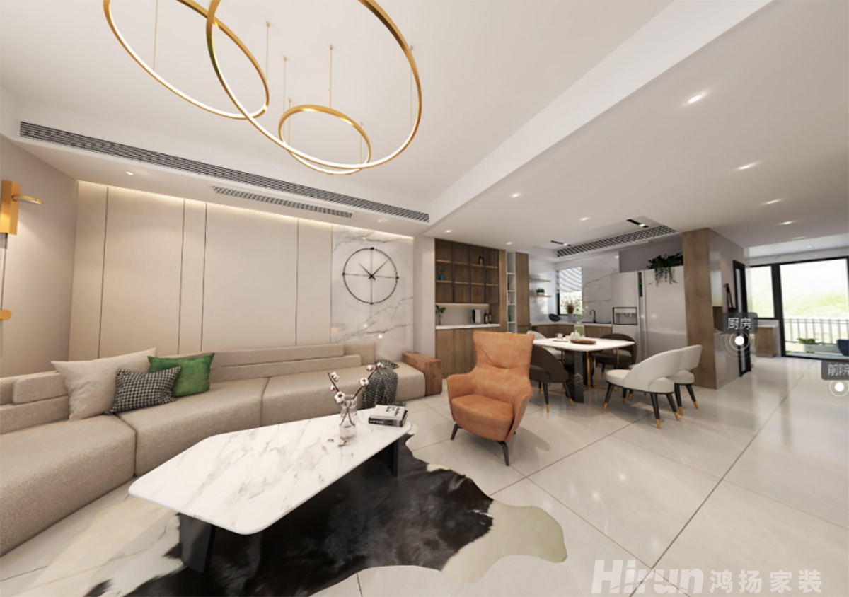 當代上品灣300㎡北歐之光別墅 裝修案例效果圖-1