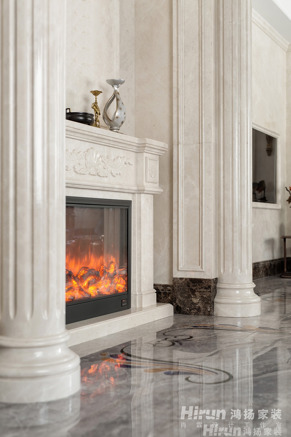 建宸壹號公館400㎡輕歐簡美別墅 裝修案例實景圖-7