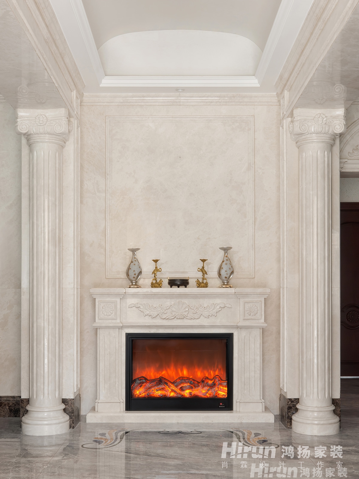 建宸壹號公館400㎡輕歐簡美別墅 裝修案例實景圖-2