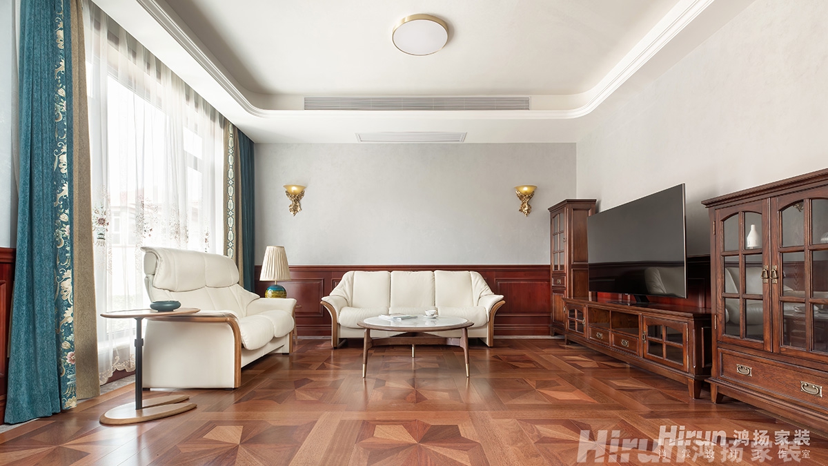 建宸壹號公館400㎡輕歐簡美別墅 裝修案例實景圖-8