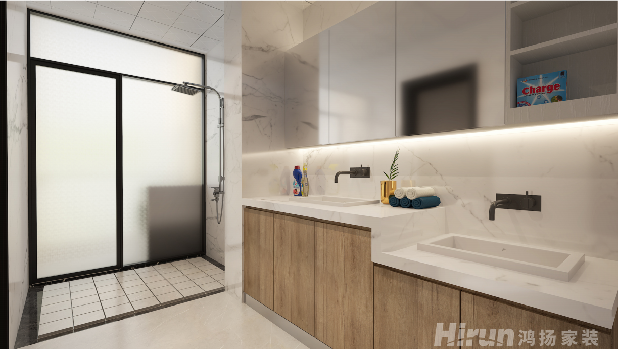 當代上品灣300㎡北歐之光別墅 裝修案例效果圖-9