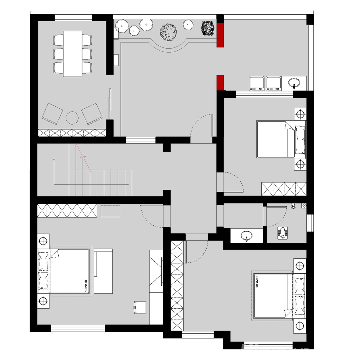 攸縣自建別墅450㎡復(fù)合寫意別墅 裝修案例效果圖-1
