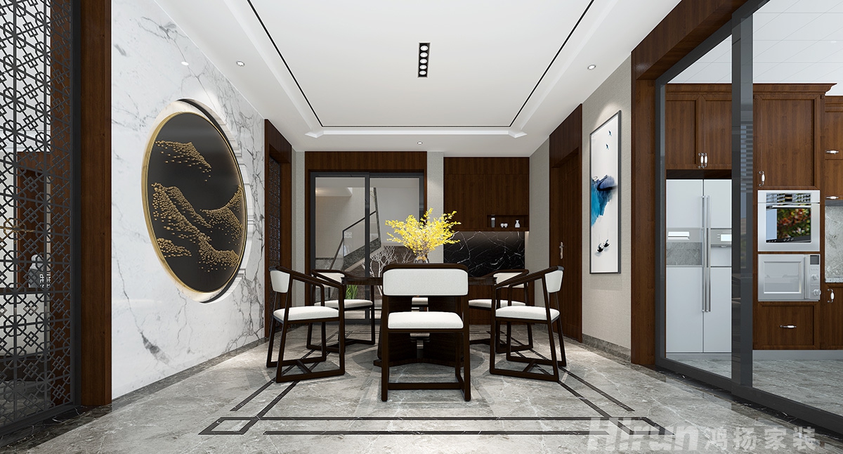 攸縣自建別墅450㎡復(fù)合寫意別墅 裝修案例效果圖-8