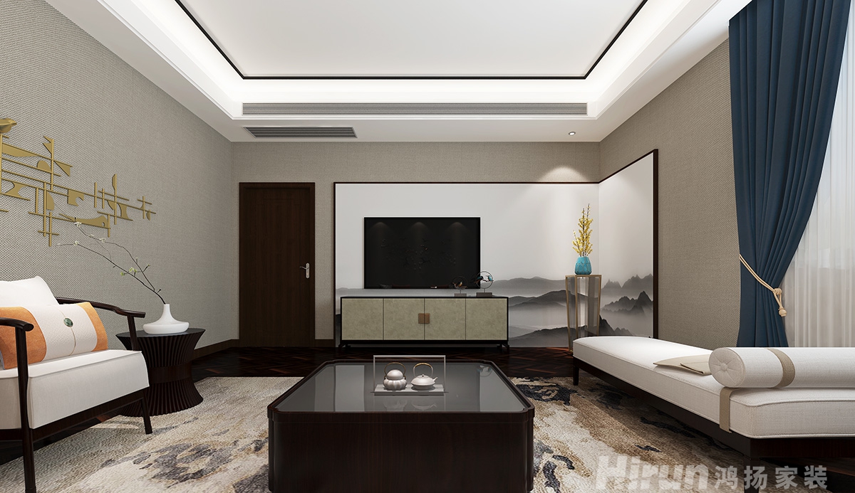 攸縣自建別墅450㎡復(fù)合寫意別墅 裝修案例效果圖-1