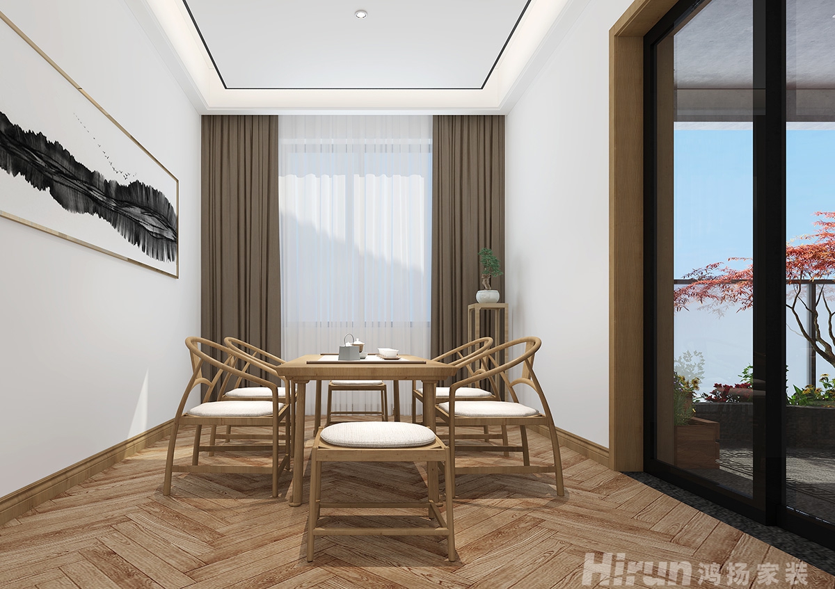 攸縣自建別墅450㎡復(fù)合寫意別墅 裝修案例效果圖-4