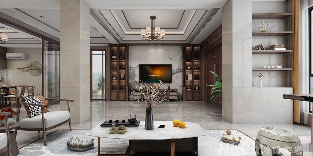 自建別墅400㎡復(fù)合寫意別墅 裝修案例效果圖-5