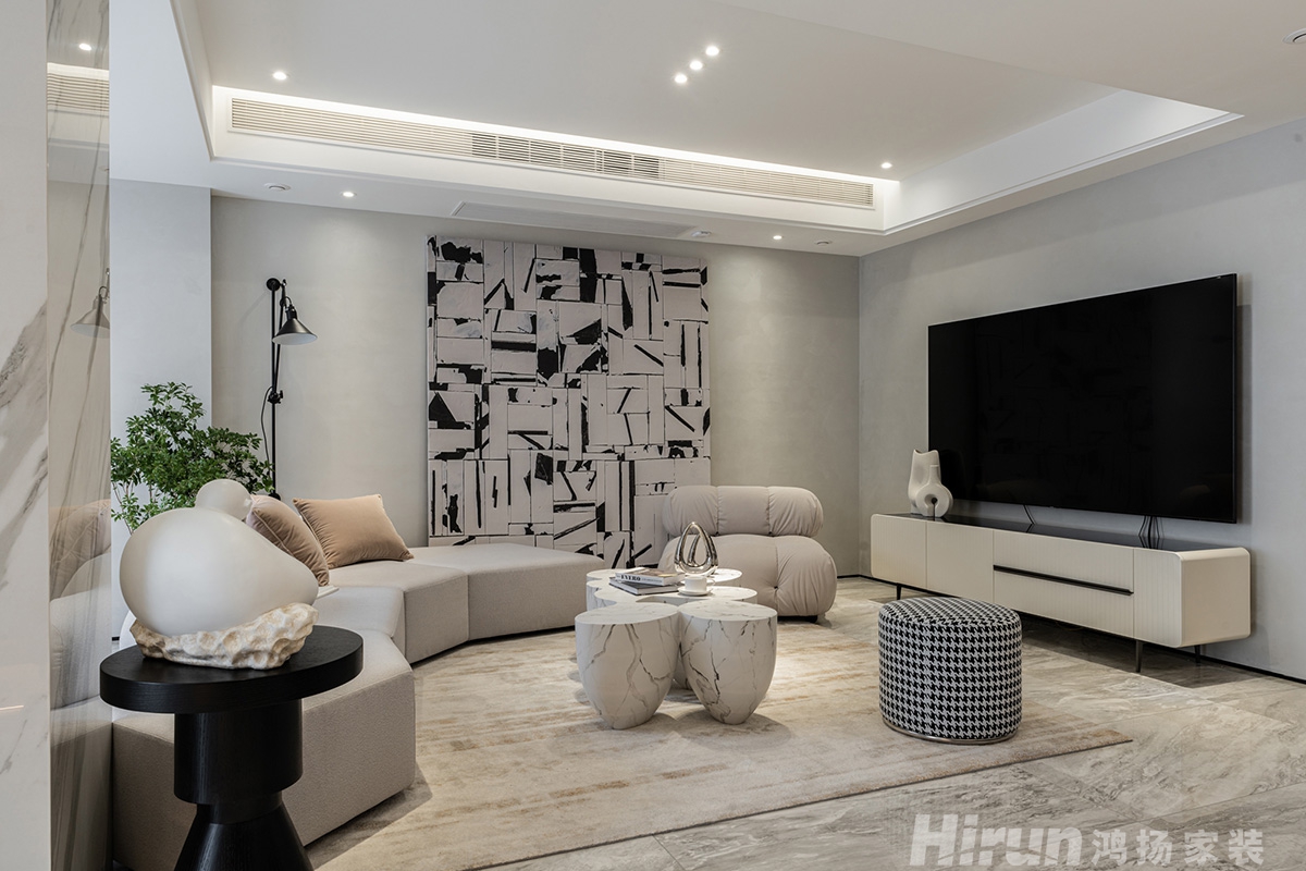 當代上品灣220㎡雅致現代復式 裝修案例實景圖-3