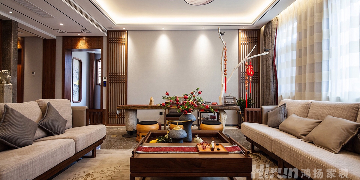 株洲碧桂園400㎡寫意木構別墅 裝修案例實景圖-7