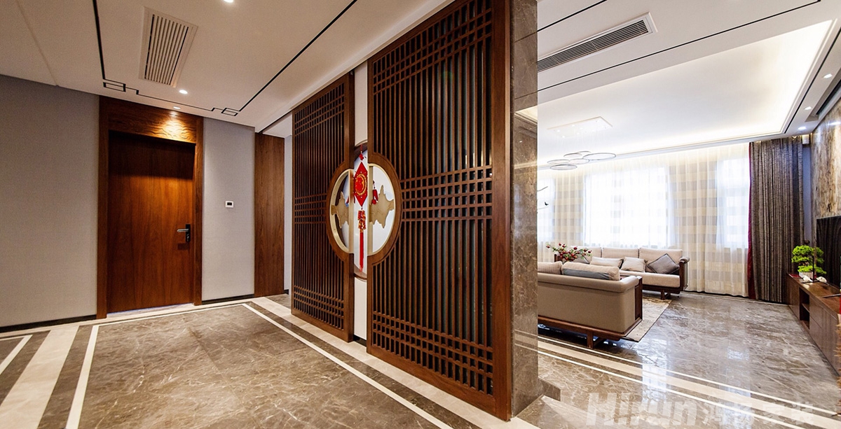 株洲碧桂園400㎡寫意木構別墅 裝修案例實景圖-3