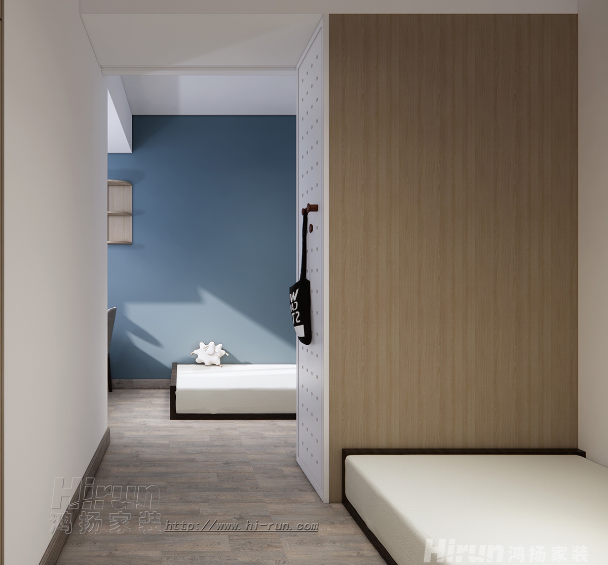 中泰財富湘江120㎡雅致現代三居室 裝修案例效果圖-8