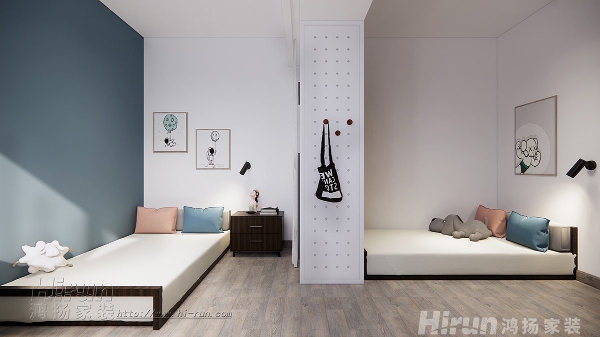 中泰財富湘江120㎡雅致現代三居室 裝修案例效果圖-9