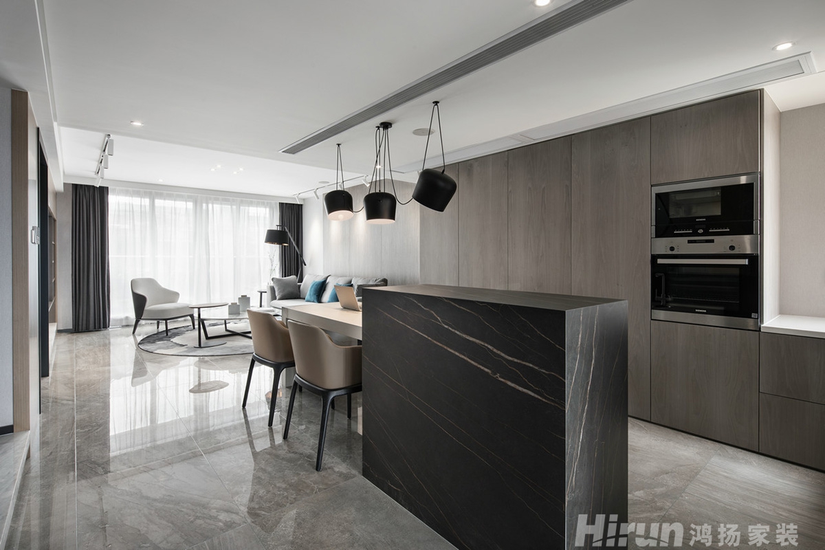 融創(chuàng)提香藍(lán)岸200㎡北歐之光復(fù)式 裝修案例實(shí)景圖-2