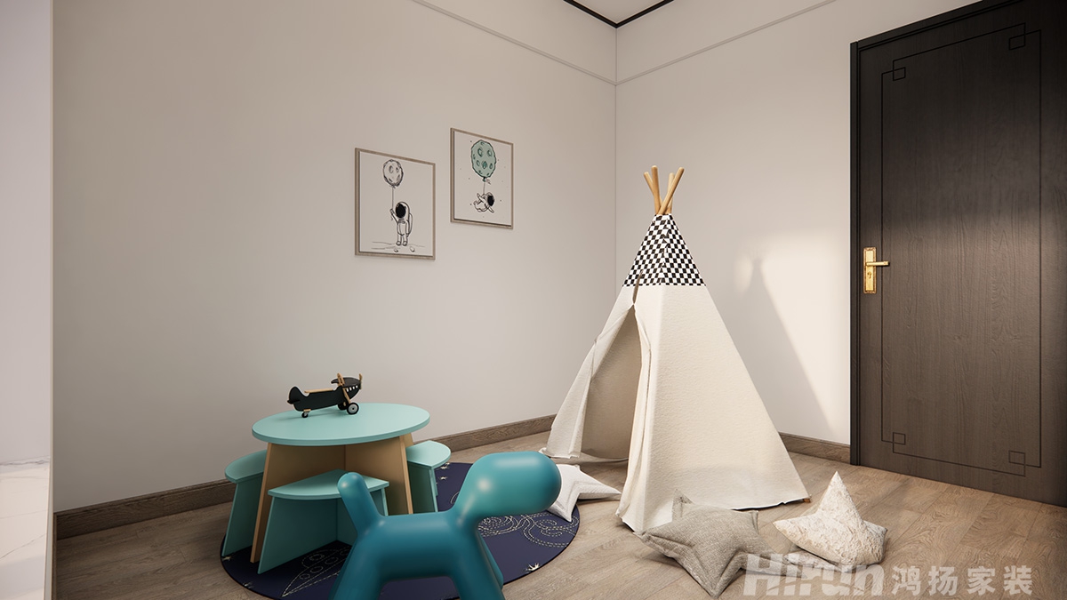 株洲碧桂園200㎡復合寫意三居室 裝修案例效果圖-11