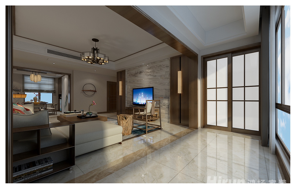 湘銀星城160㎡復合寫意四居室 裝修案例效果圖-4