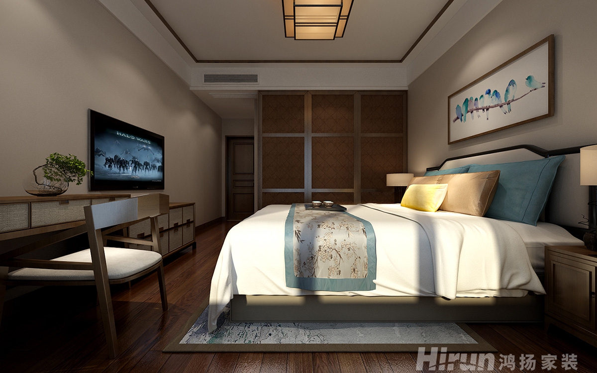 湘銀星城160㎡復合寫意四居室 裝修案例效果圖-6