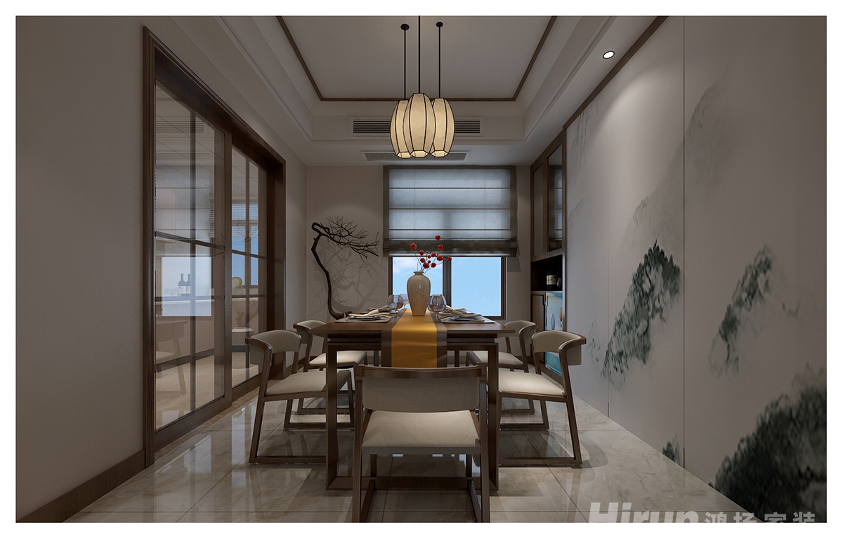 湘銀星城160㎡復合寫意四居室 裝修案例效果圖-7