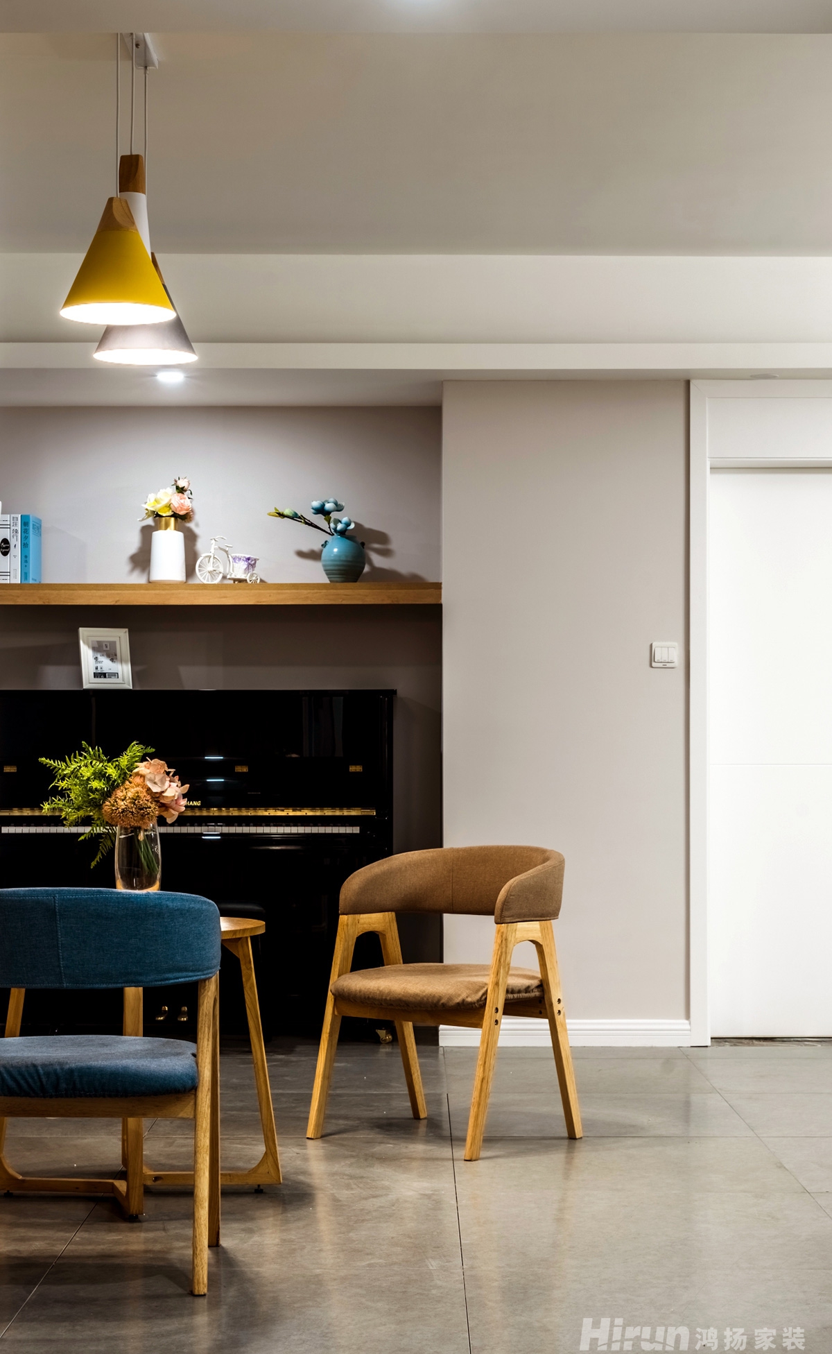 半山壹號110㎡北歐之光三居室 裝修案例實景圖-2