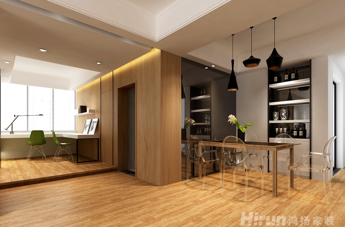 長房星城世家100㎡北歐之光二居室 裝修案例效果圖-4