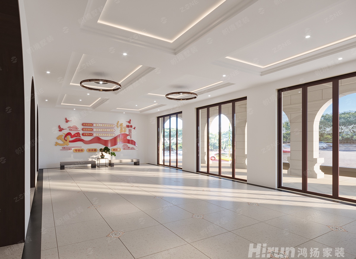 農業大學第一教學樓5600㎡復合寫意寫字樓 裝修案例效果圖-3