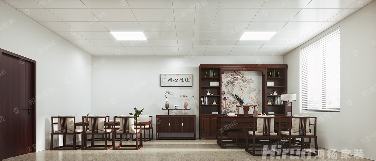 農業大學第一教學樓5600㎡復合寫意寫字樓 裝修案例效果圖-7