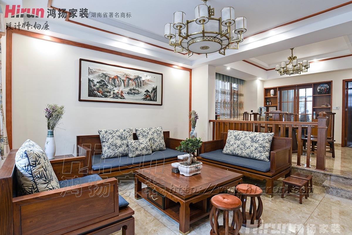 云升東方大院280㎡復合寫意別墅 裝修案例實景圖-9