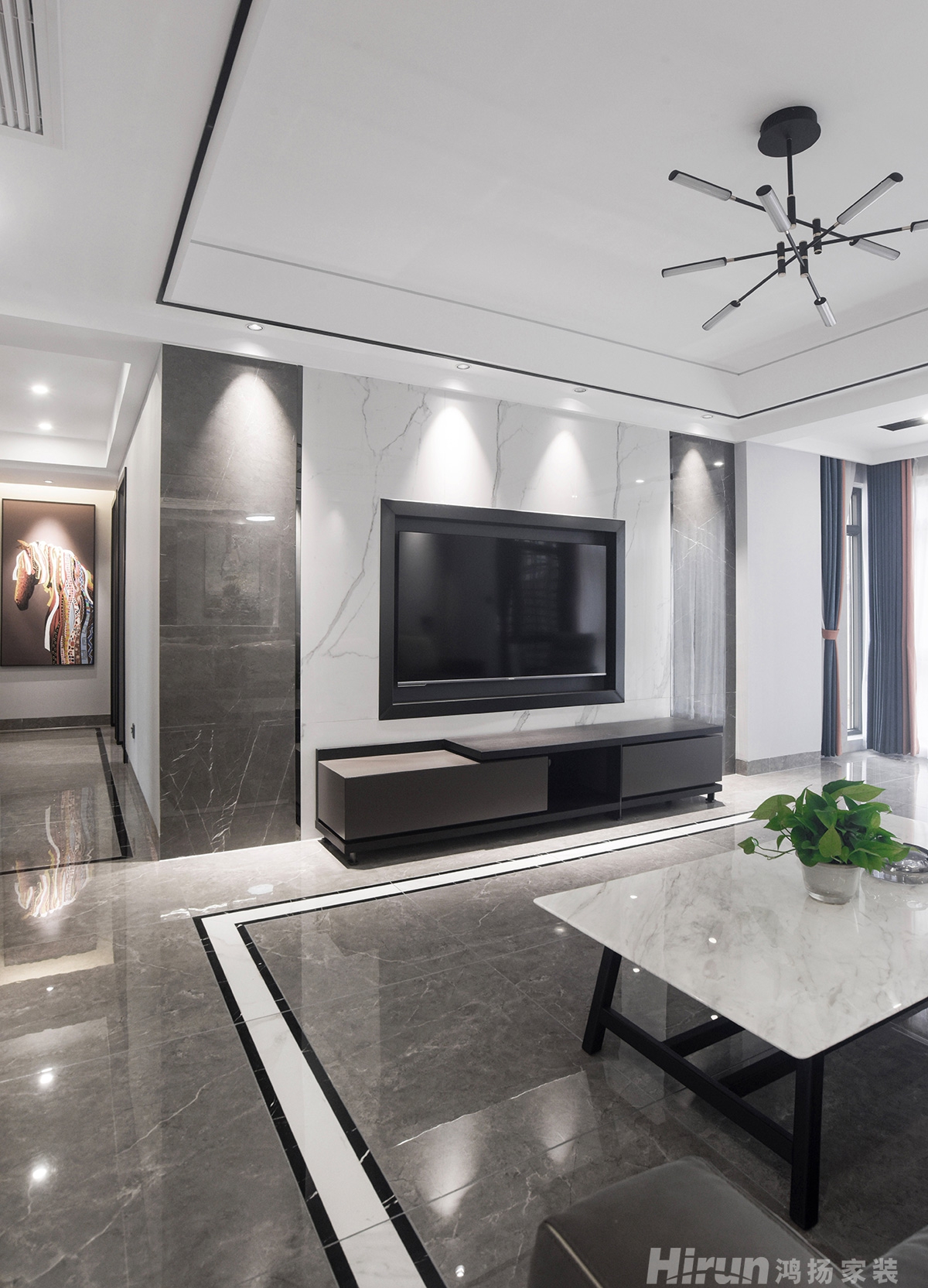 景秀家園160㎡雅致現代四居室 裝修案例實景圖-6