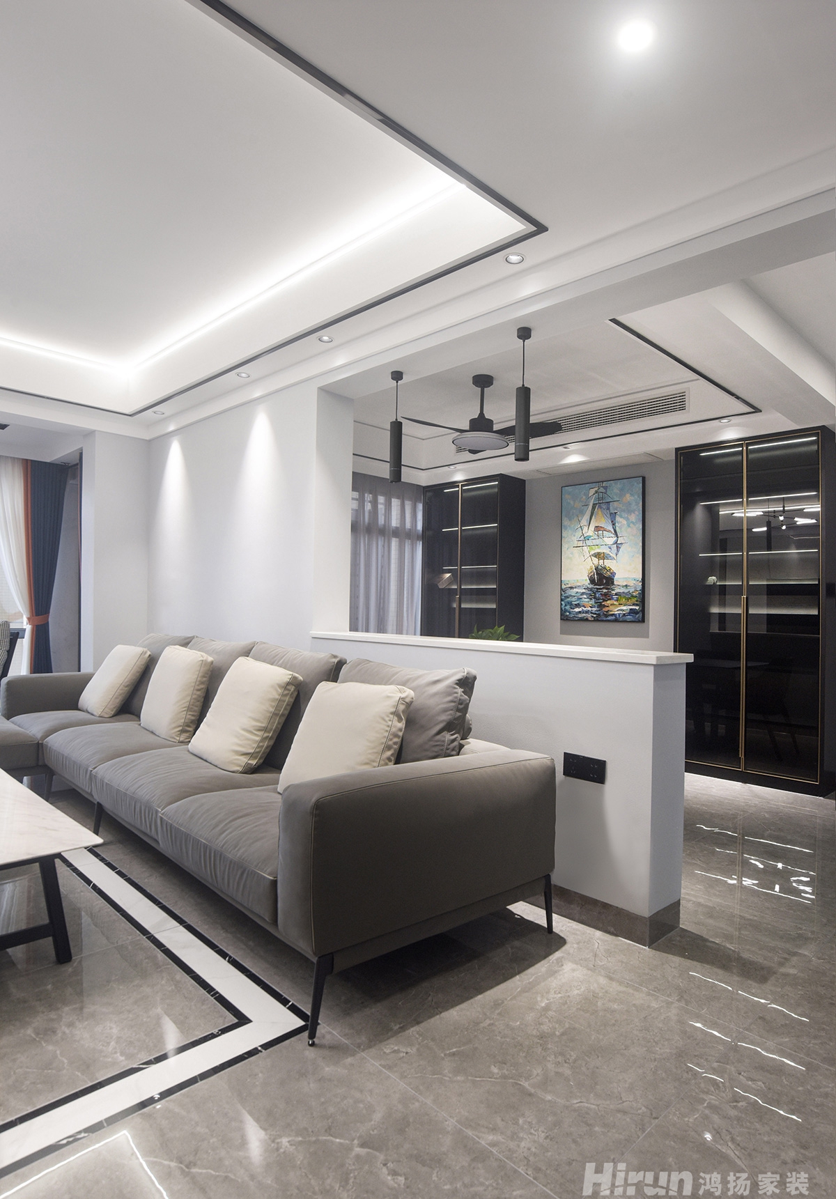 景秀家園160㎡雅致現代四居室 裝修案例實景圖-7