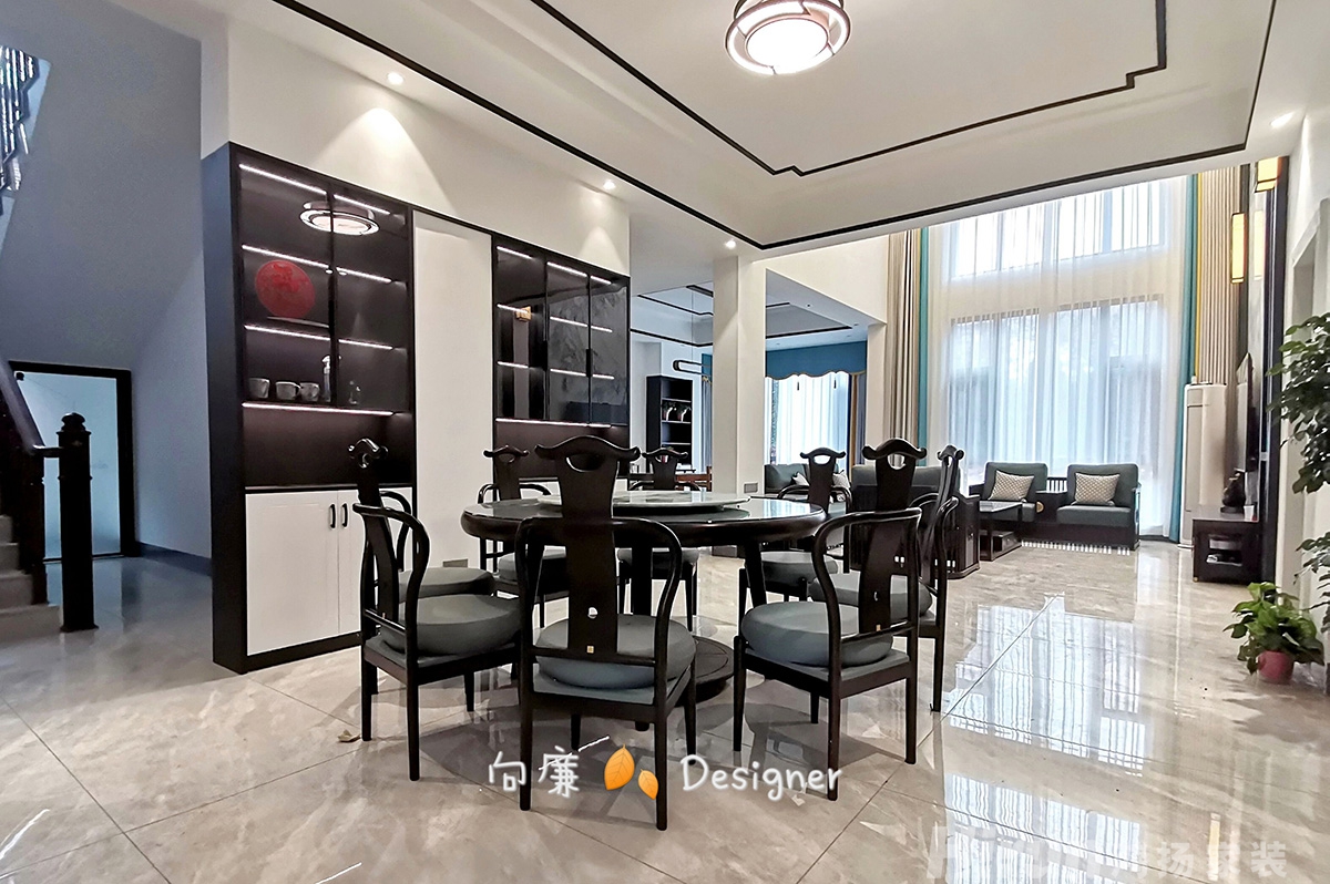 綠田自建房280㎡復(fù)合寫意別墅 裝修案例實景圖-2