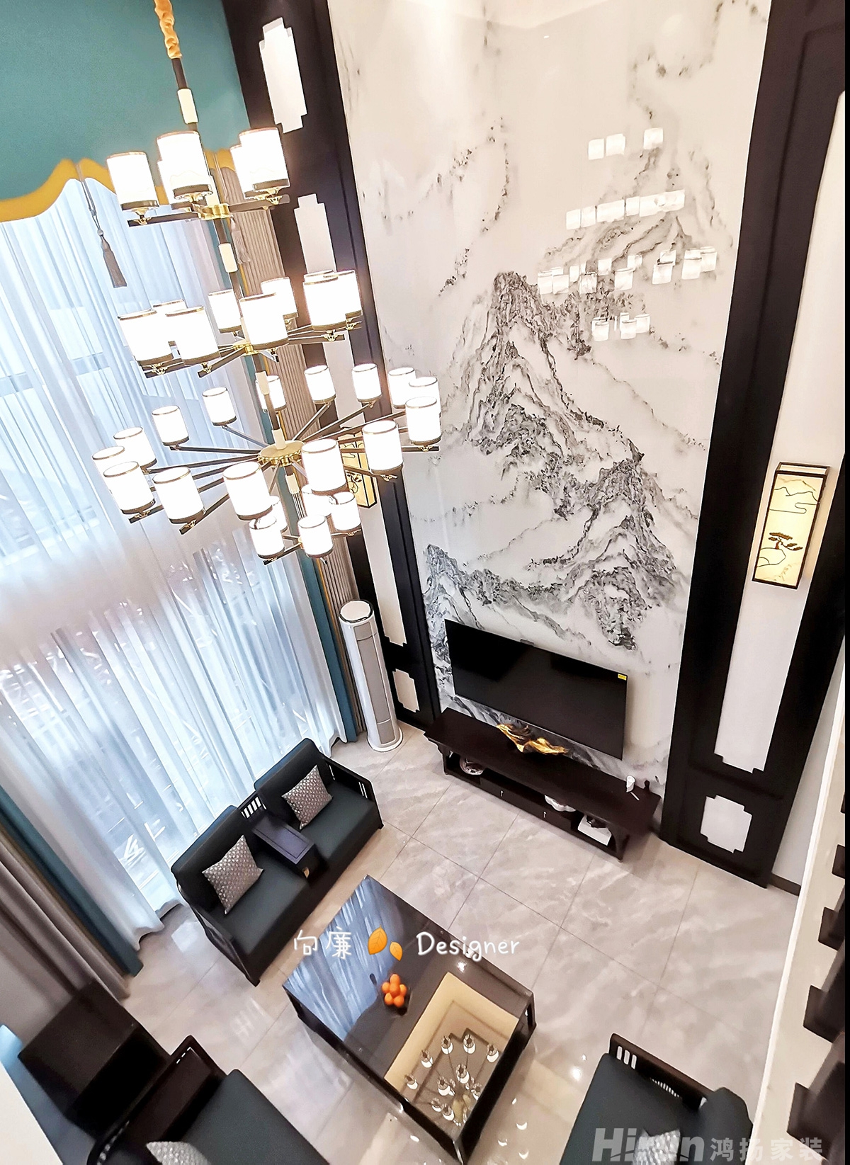 綠田自建房280㎡復(fù)合寫意別墅 裝修案例實景圖-6