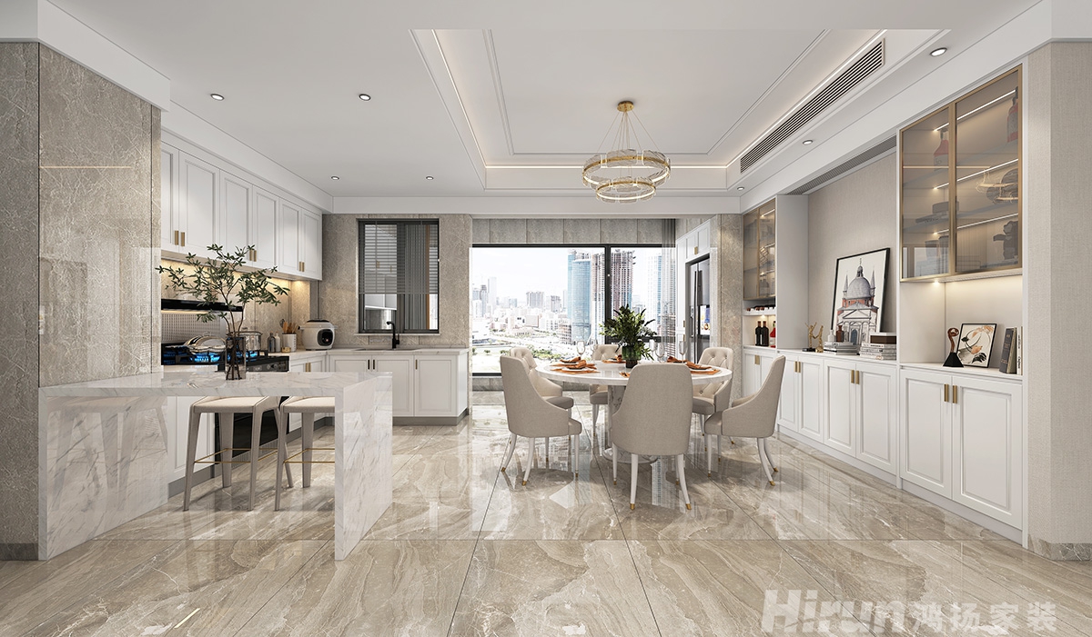 旭日丹城170㎡輕歐簡美大平層 裝修案例實景圖-1